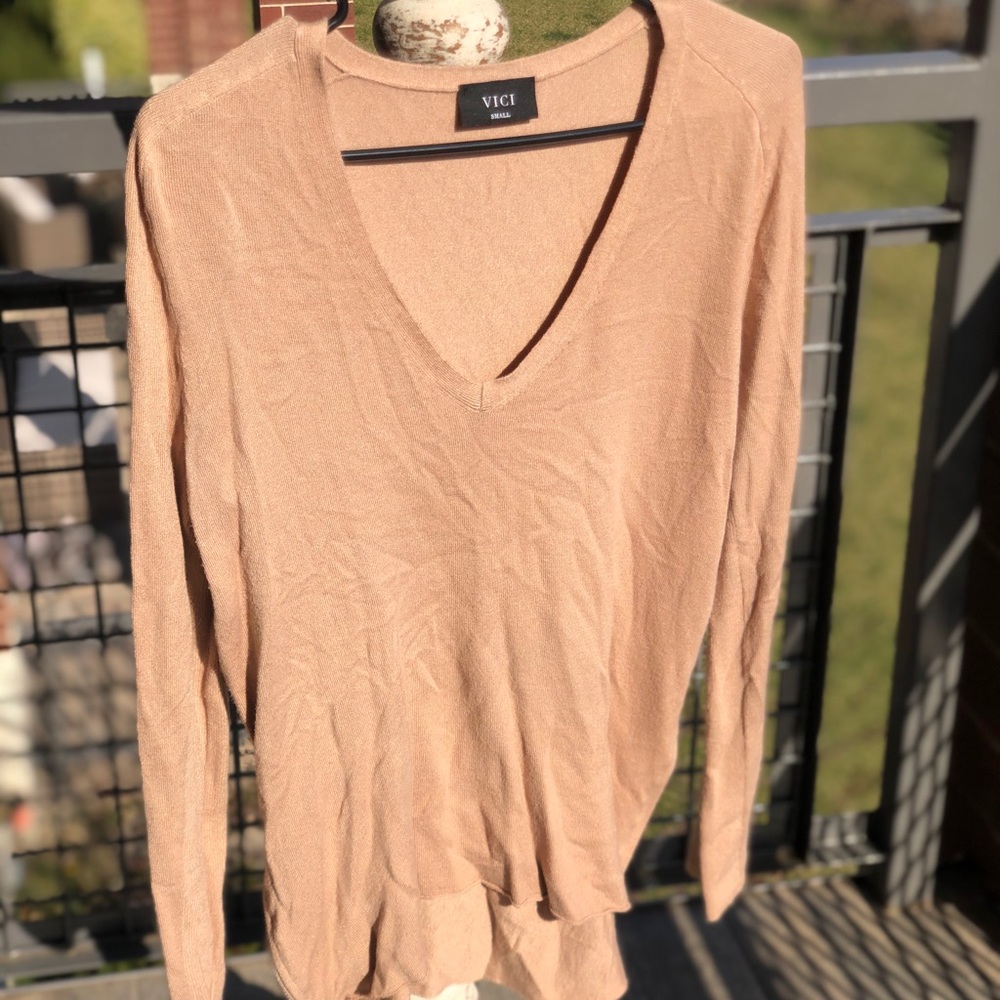 Long sleeve camel top